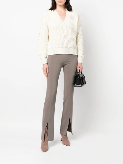 Chunky-Knit V-Neck Jumper