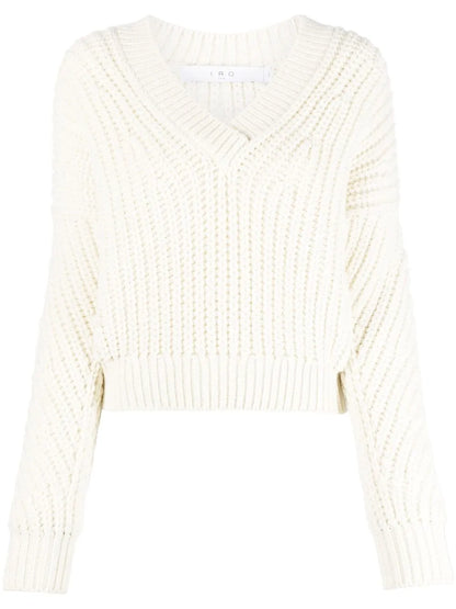 Chunky-Knit V-Neck Jumper
