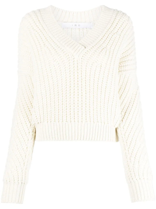 Chunky-Knit V-Neck Jumper