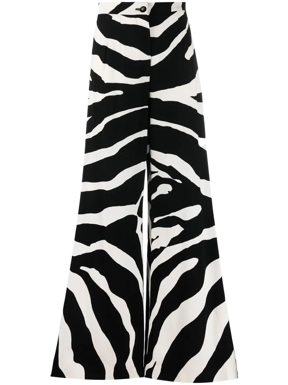 Zebra-Print Flared Trousers