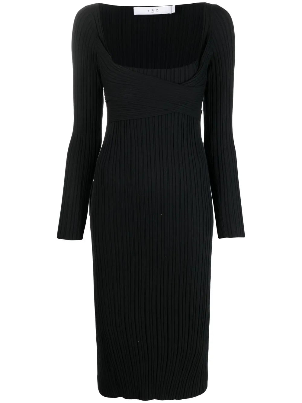 Ribbed-Knit Midi Dress