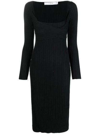 Ribbed-Knit Midi Dress