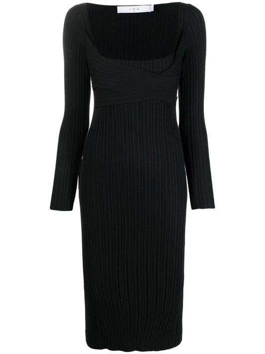 Ribbed-Knit Midi Dress
