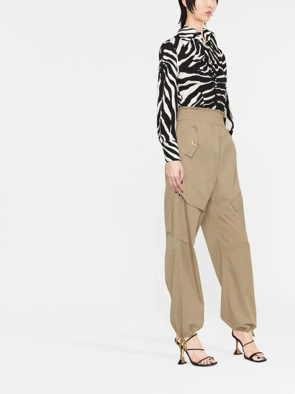 Zebra-Print Silk Shirt
