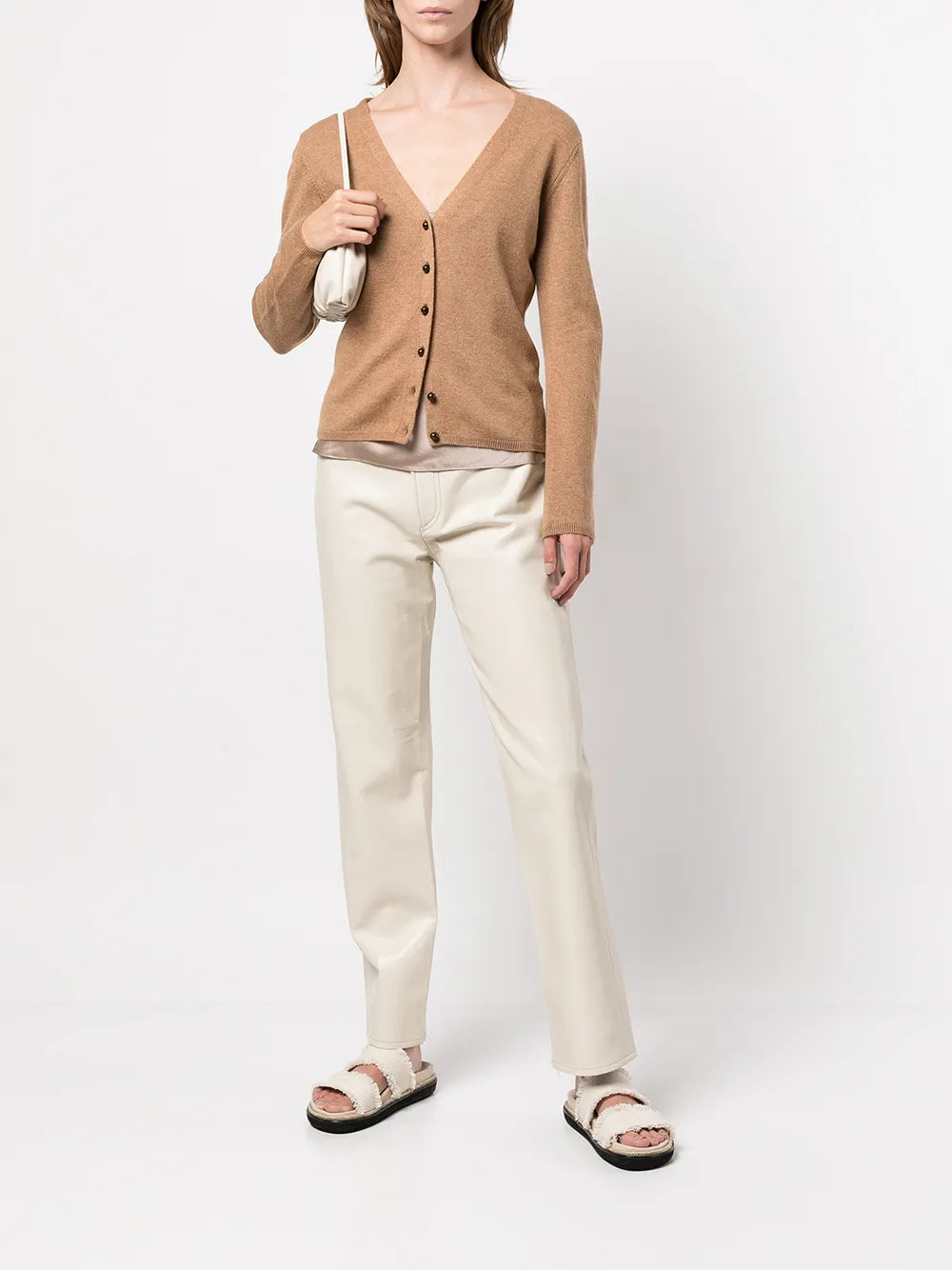Buttoned-Up V-Neck Cardigan