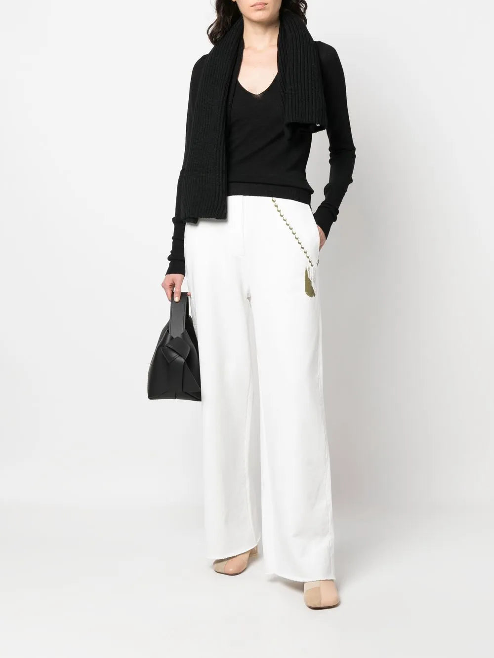 Scarf-Collar Detail Jumper