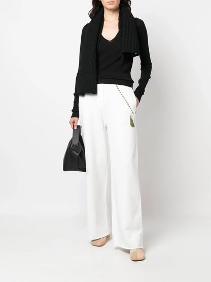 Scarf-Collar Detail Jumper