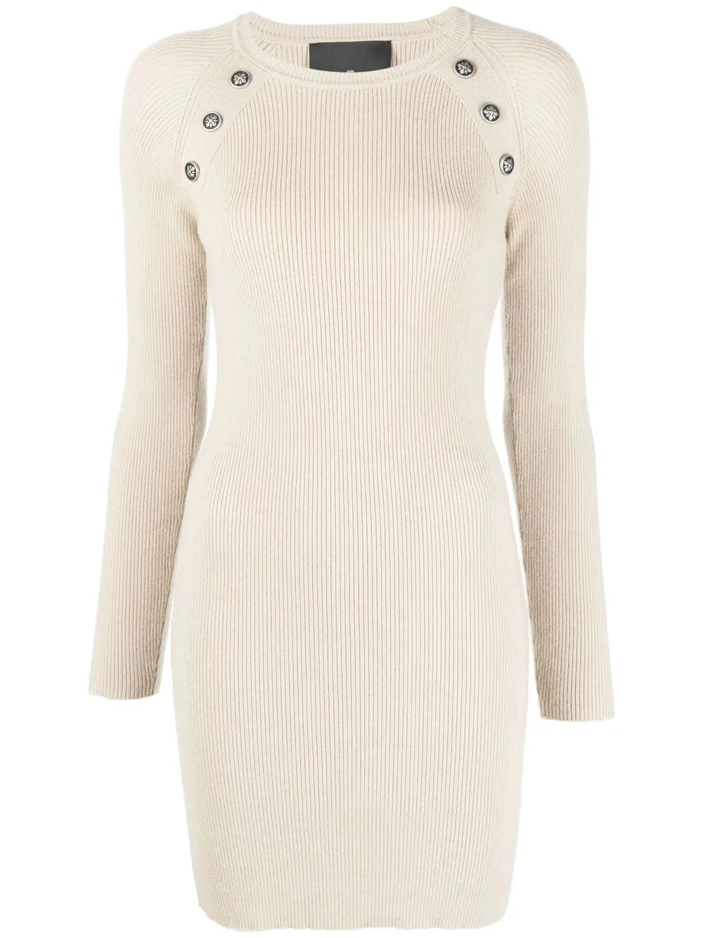 Button-Embellished Detail Dress