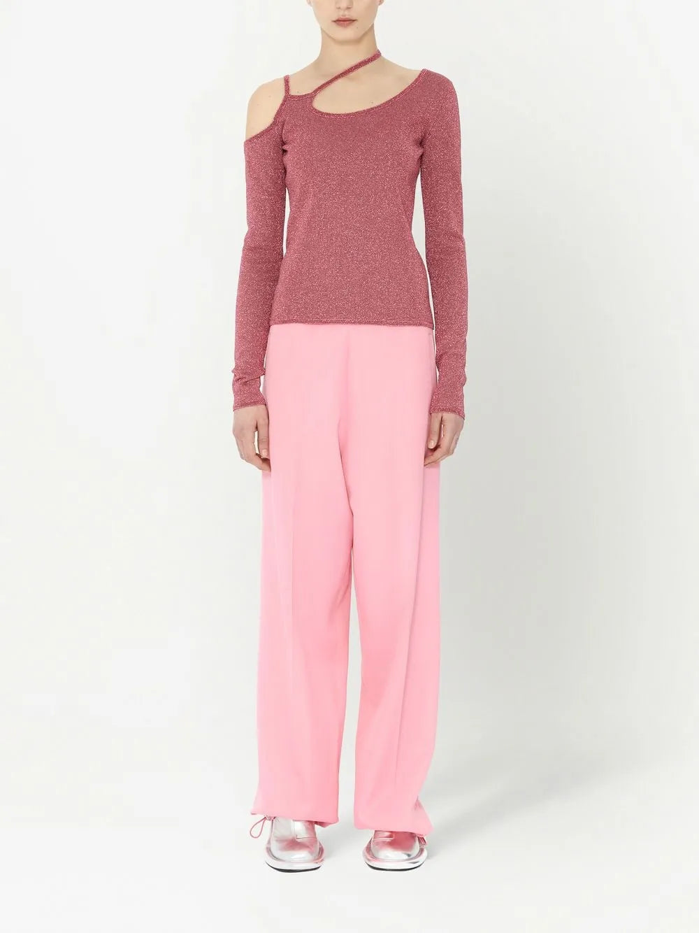 Cut-Out Metallic Asymmetric Top