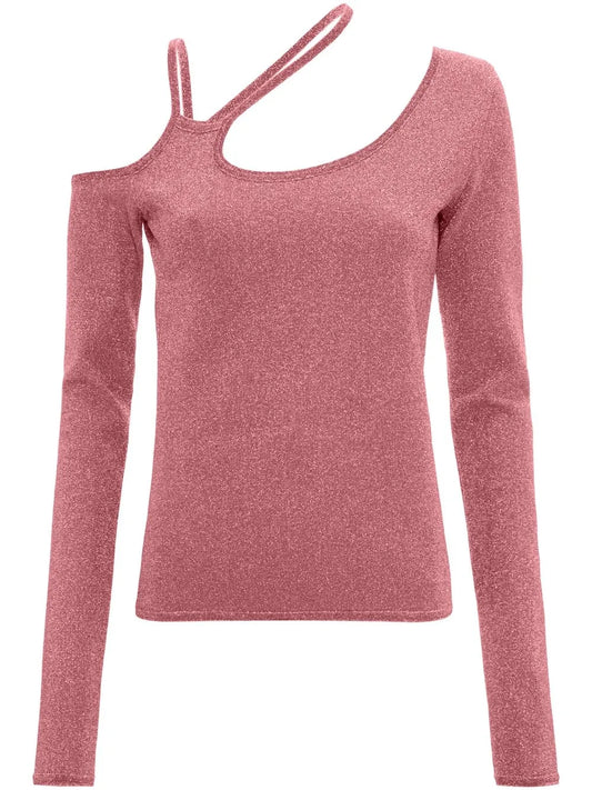 Cut-Out Metallic Asymmetric Top