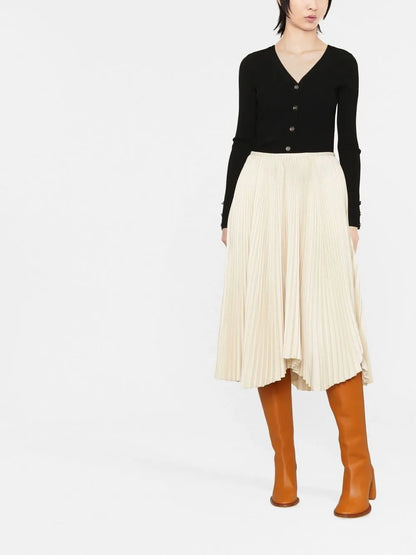 Logo-Debossed Button-Front Cardigan
