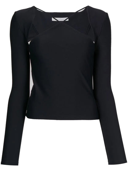 Cut-Out Detail Long-Sleeve T-Shirt