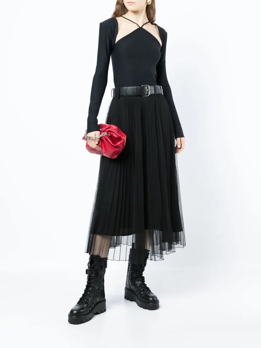 Cut-Out Detail Long-Sleeve T-Shirt