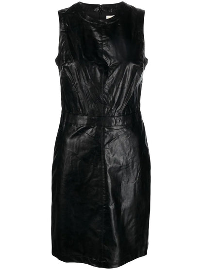 Faux Leather Mini Dress