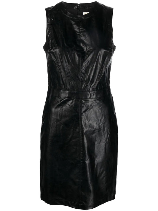 Faux Leather Mini Dress