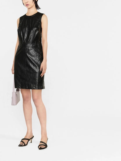 Faux Leather Mini Dress