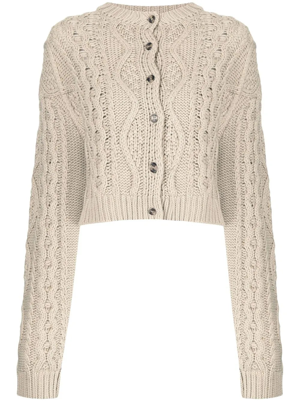 Cable-Knit Bralette And Cardigan Set
