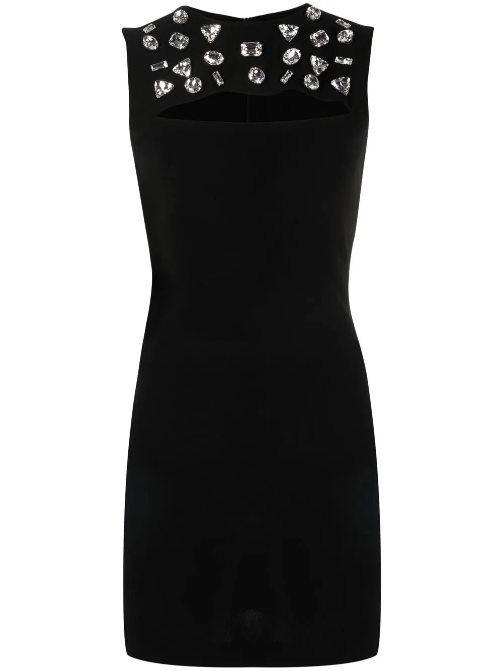 Crystal-Embellished Sleeveless-Dress