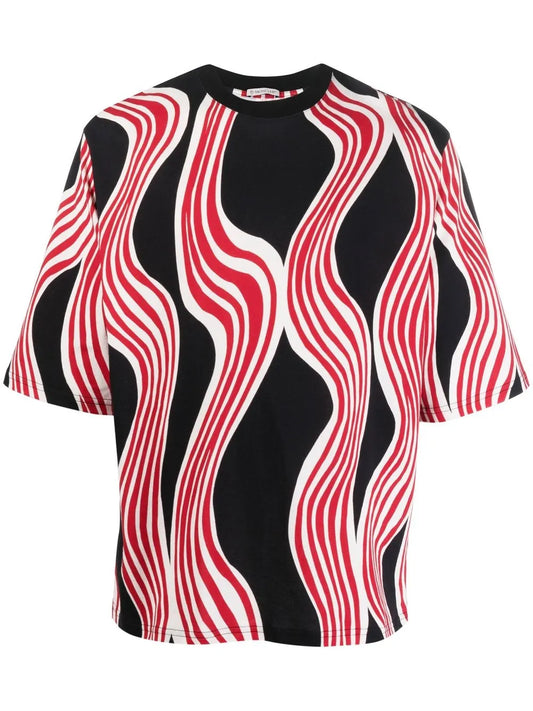 Abstract-Print Short-Sleeve T-Shirt