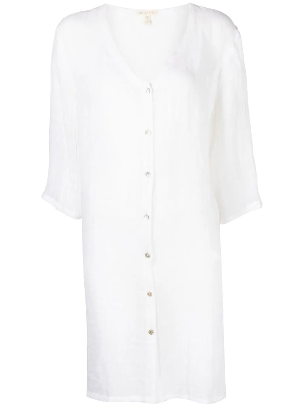 V-Neck Button-Up Shirt