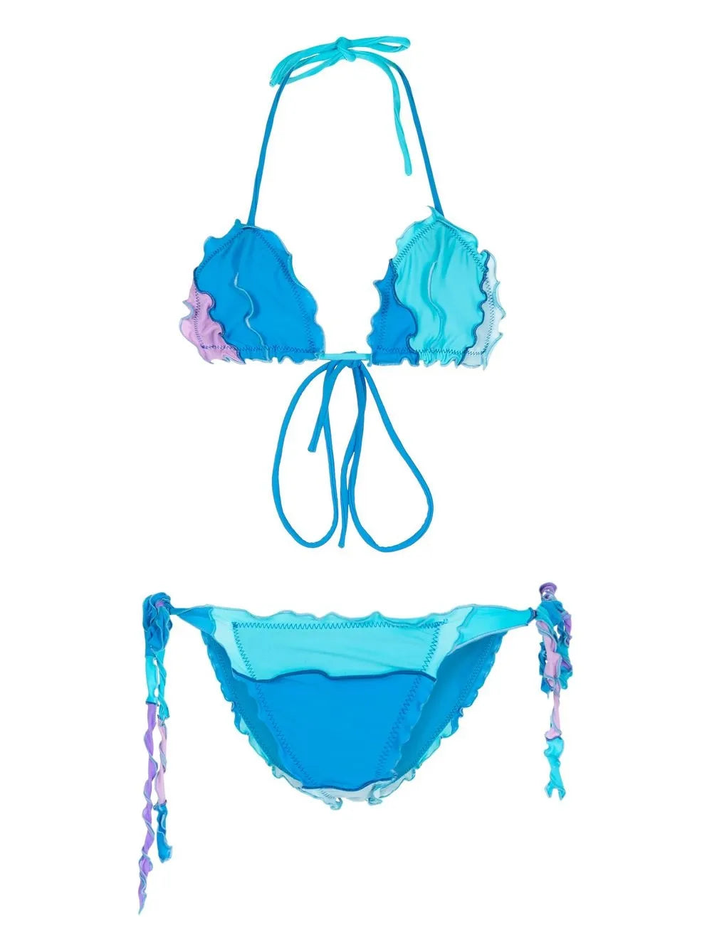 Ruffle-Trim Triangle Bikini