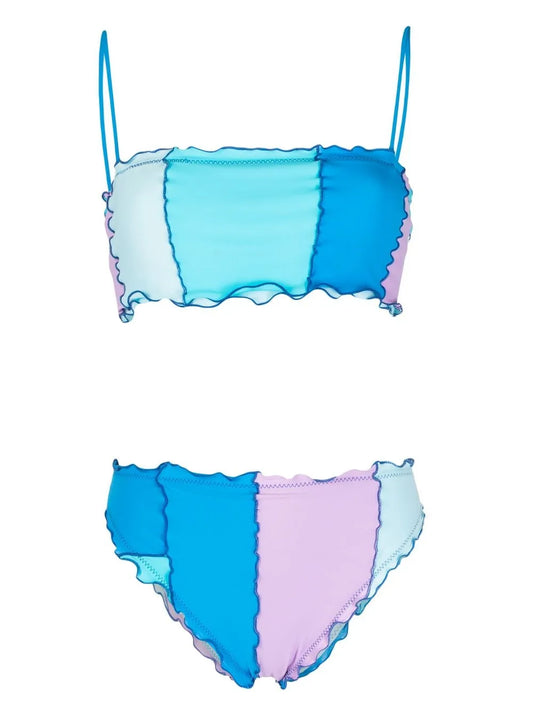 Colour-Block Bikini Set