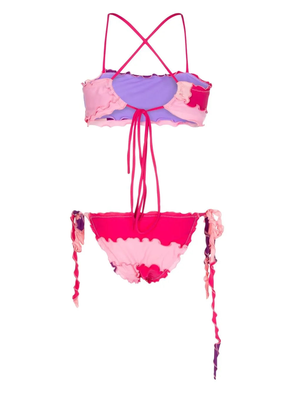 Criss-Cross Ruffled Bikini