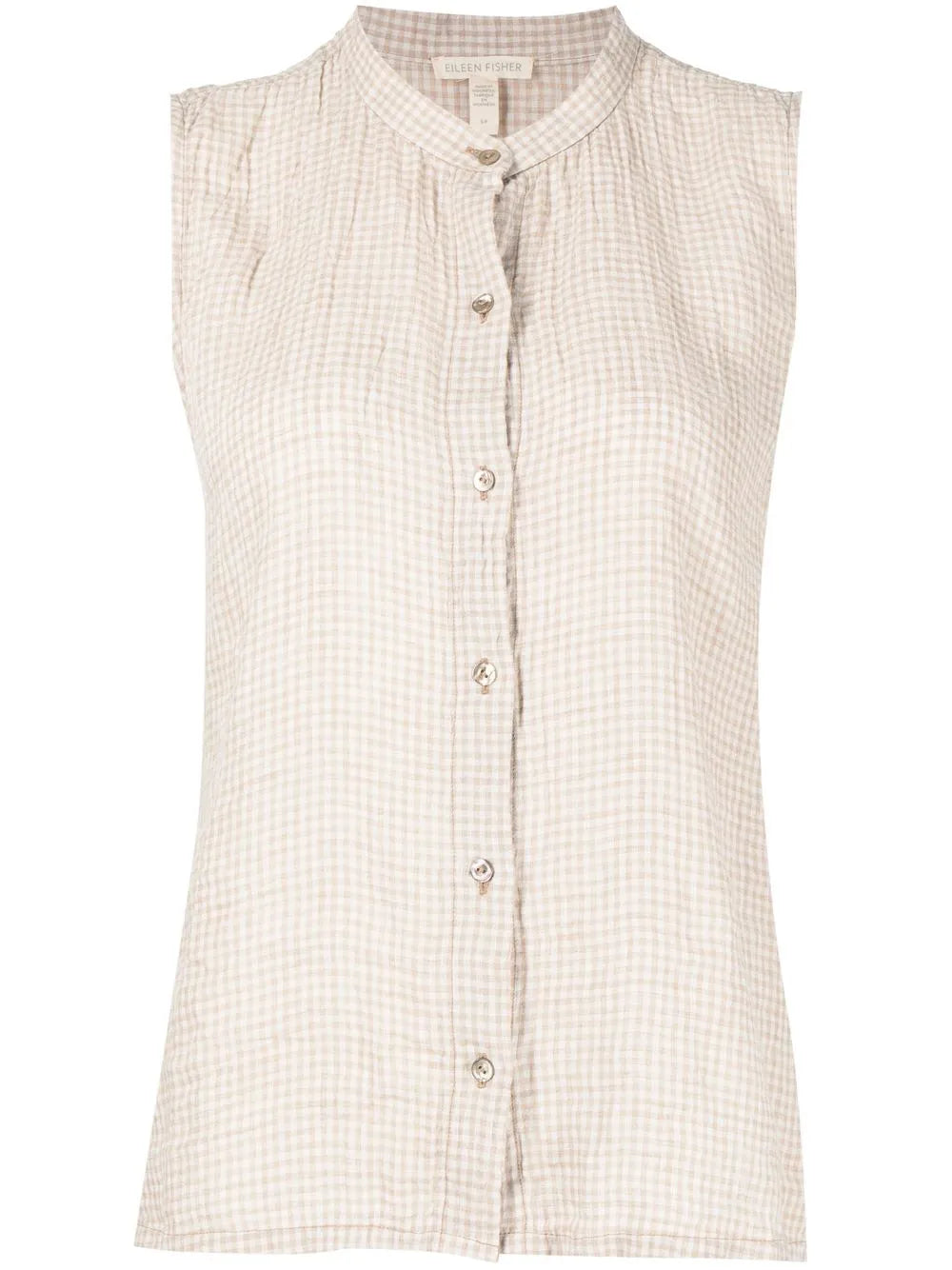 Sleeveless Button-Up Shirt