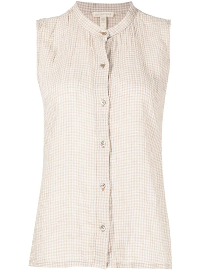 Sleeveless Button-Up Shirt