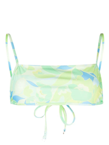Cassia Galarosa-Print Bikini Top