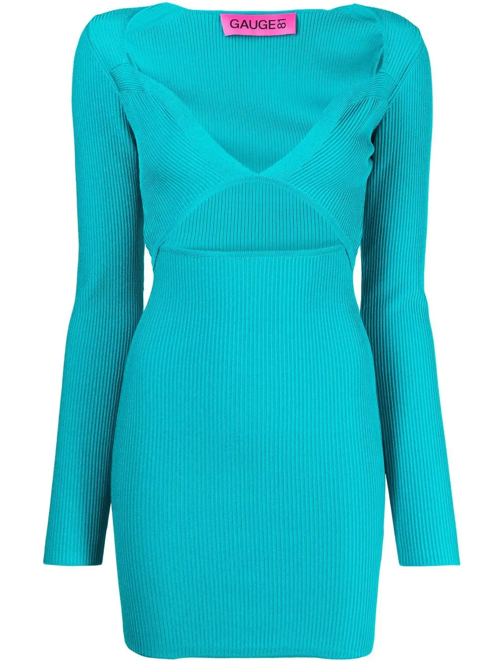 Ribbed Cut-Out Mini Dress