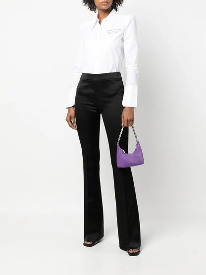 Flared Satin Trousers
