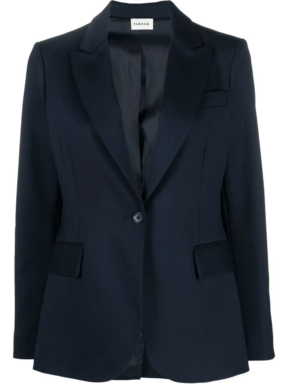 Peak-Lapel Single-Breasted Jacket