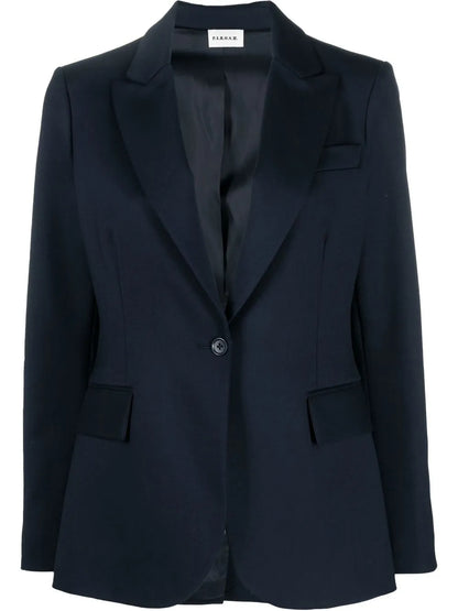 Peak-Lapel Single-Breasted Jacket