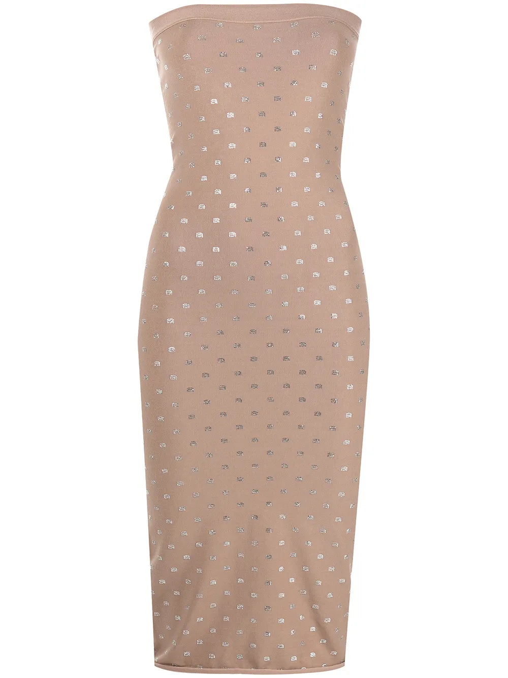 Strapless Midi Dress With Elastic