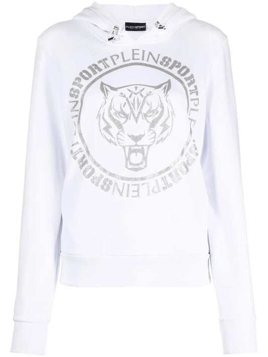Logo-Print Tiger Hoodie