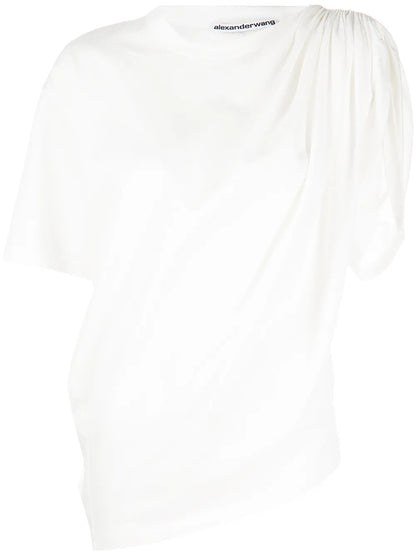 Drape-Detail Short-Sleeve T-Shirt