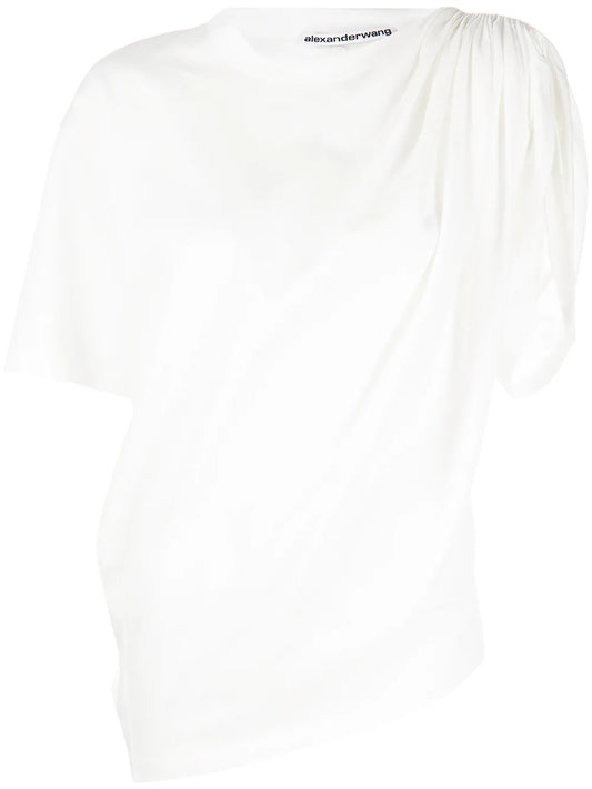 Drape-Detail Short-Sleeve T-Shirt
