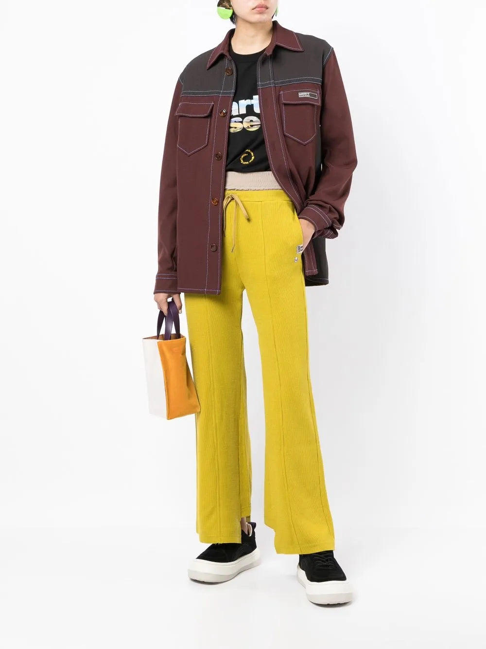 Logo-Patch Flared Trousers