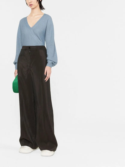Long-Sleeve Wrap Jumper