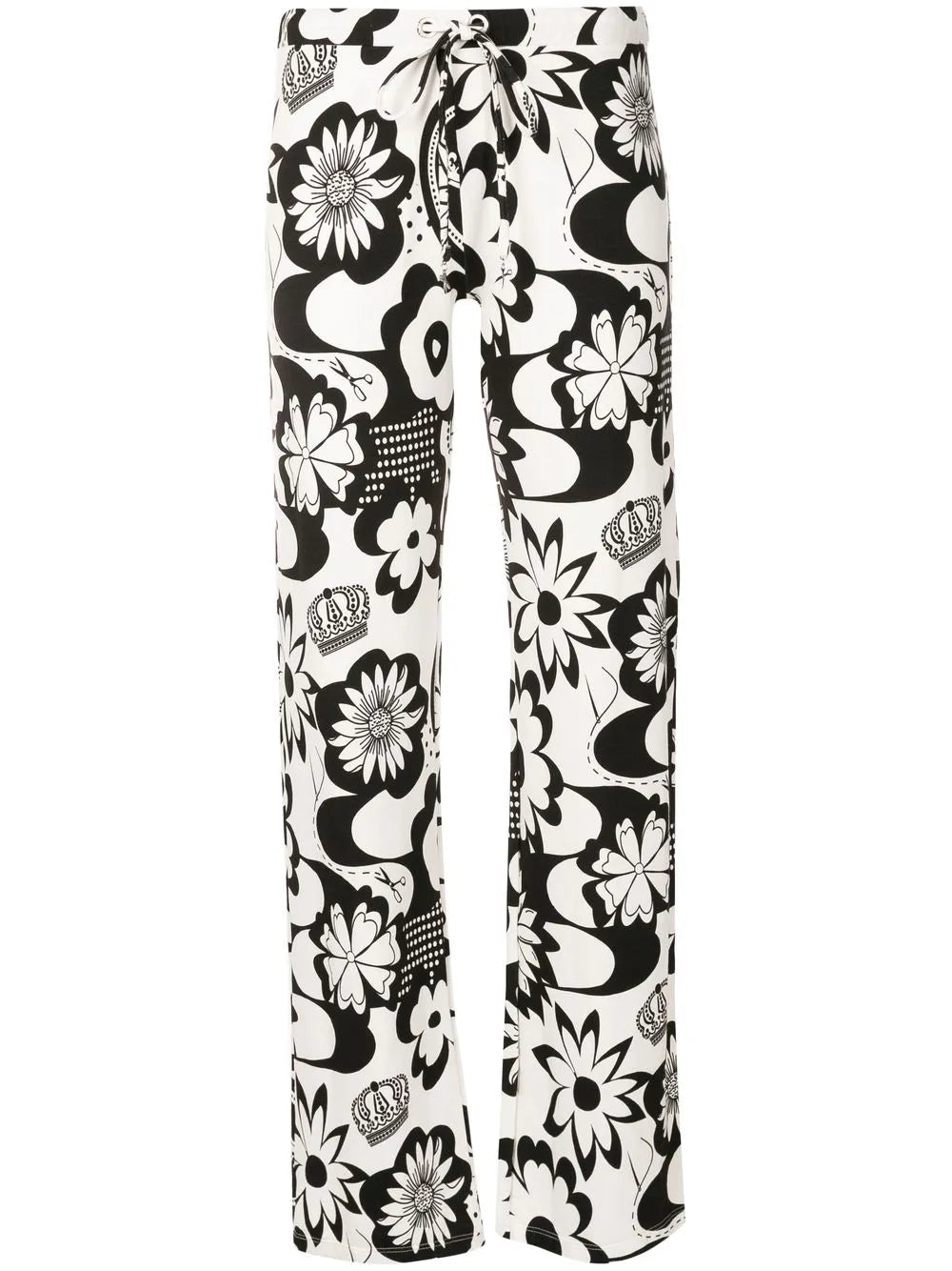 Floral-Print Straight Trousers