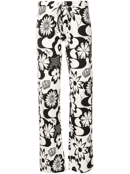 Floral-Print Straight Trousers
