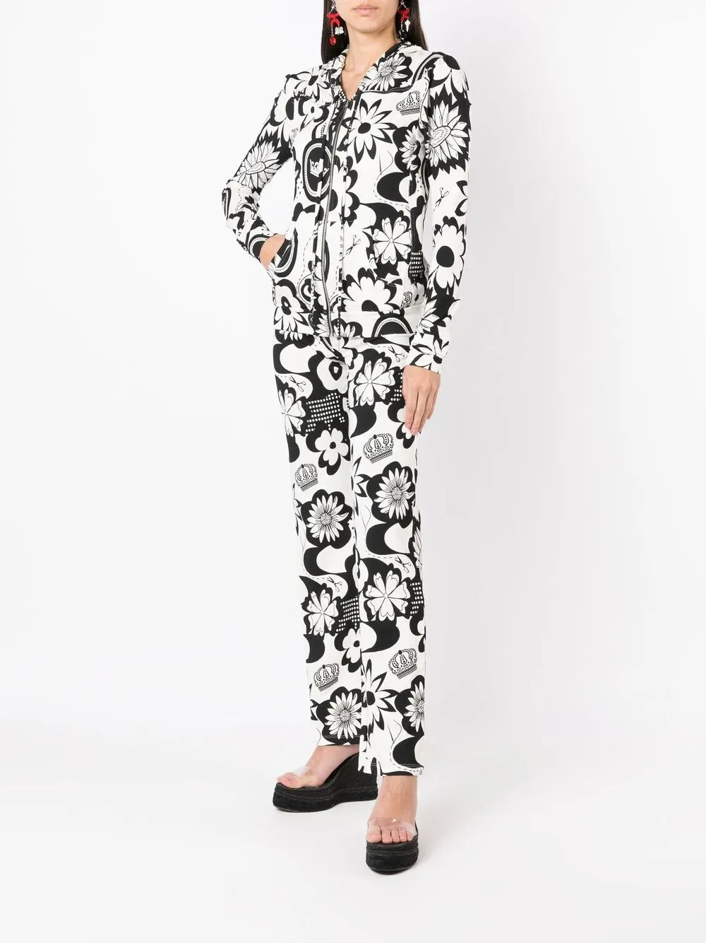 Floral-Print Straight Trousers