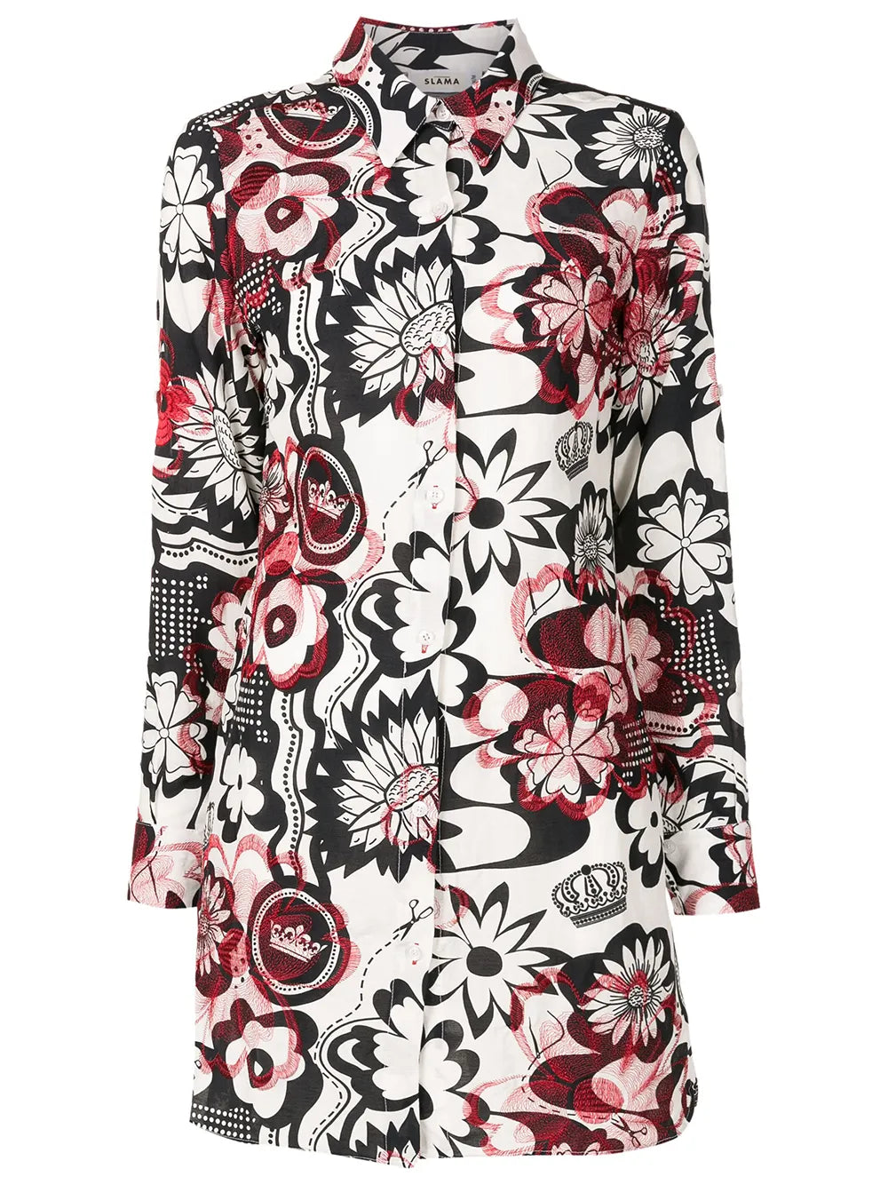 Floral-Print Beach Cover-Up