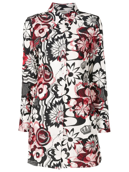 Floral-Print Beach Cover-Up