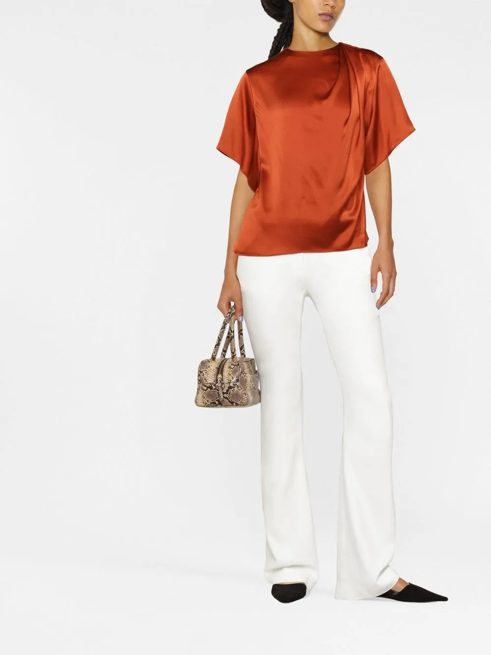 Draped Silk Top