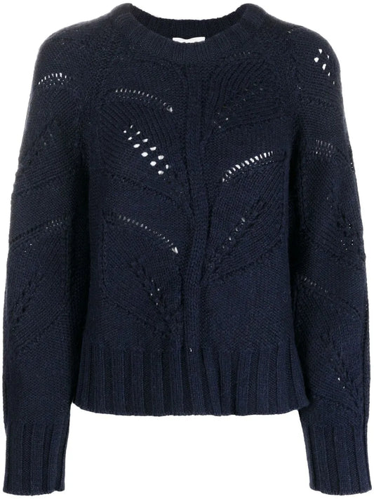 Open-Knit Ribbed Sweater