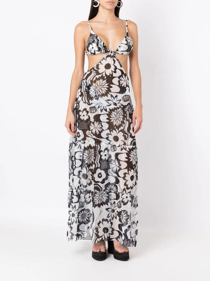 Floral-Print Maxi Dress