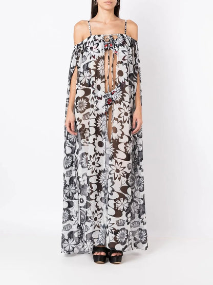 Floral-Print Beach Dress