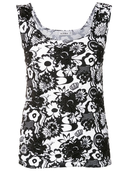 Floral-Print Vest